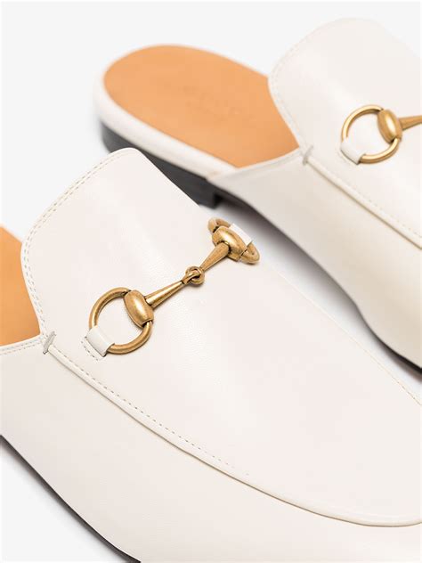 gucci princetown bee white|Gucci Princetown White Leather Mule Slipper Slide On Shoe Bee .